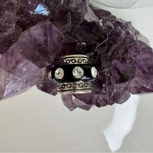 Brighton black enamel crystal bead